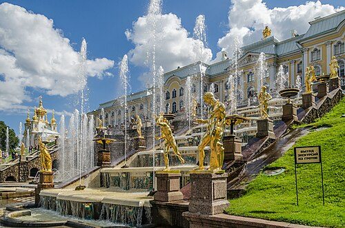 Grand Cascade in Peterhof in Saint Petersburg