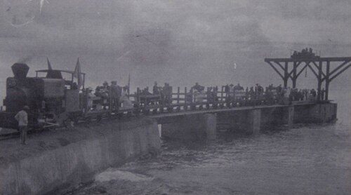 The St. Kitts 'Sugar Train' in 1912 used to transport sugarcane