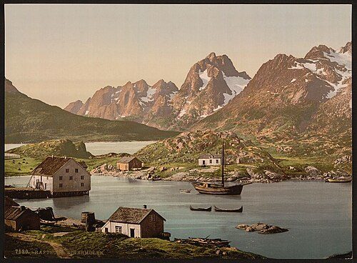 "Raftsund, Lofoten, Digermulen, Norway", c. 1890–1900.
