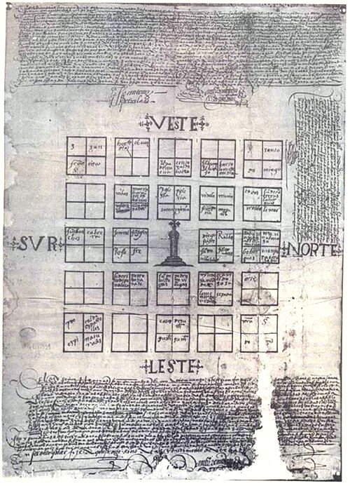 Print of the second foundation of Mendoza, 1562