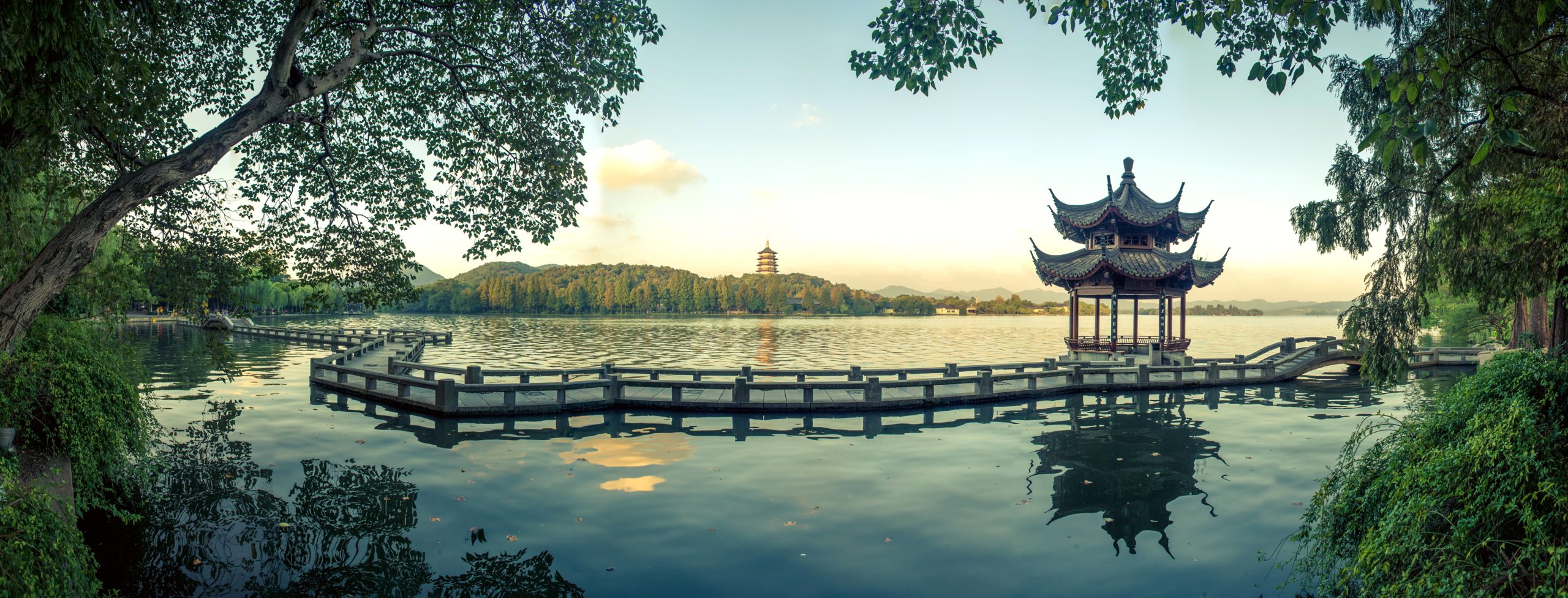Morning light over West Lake